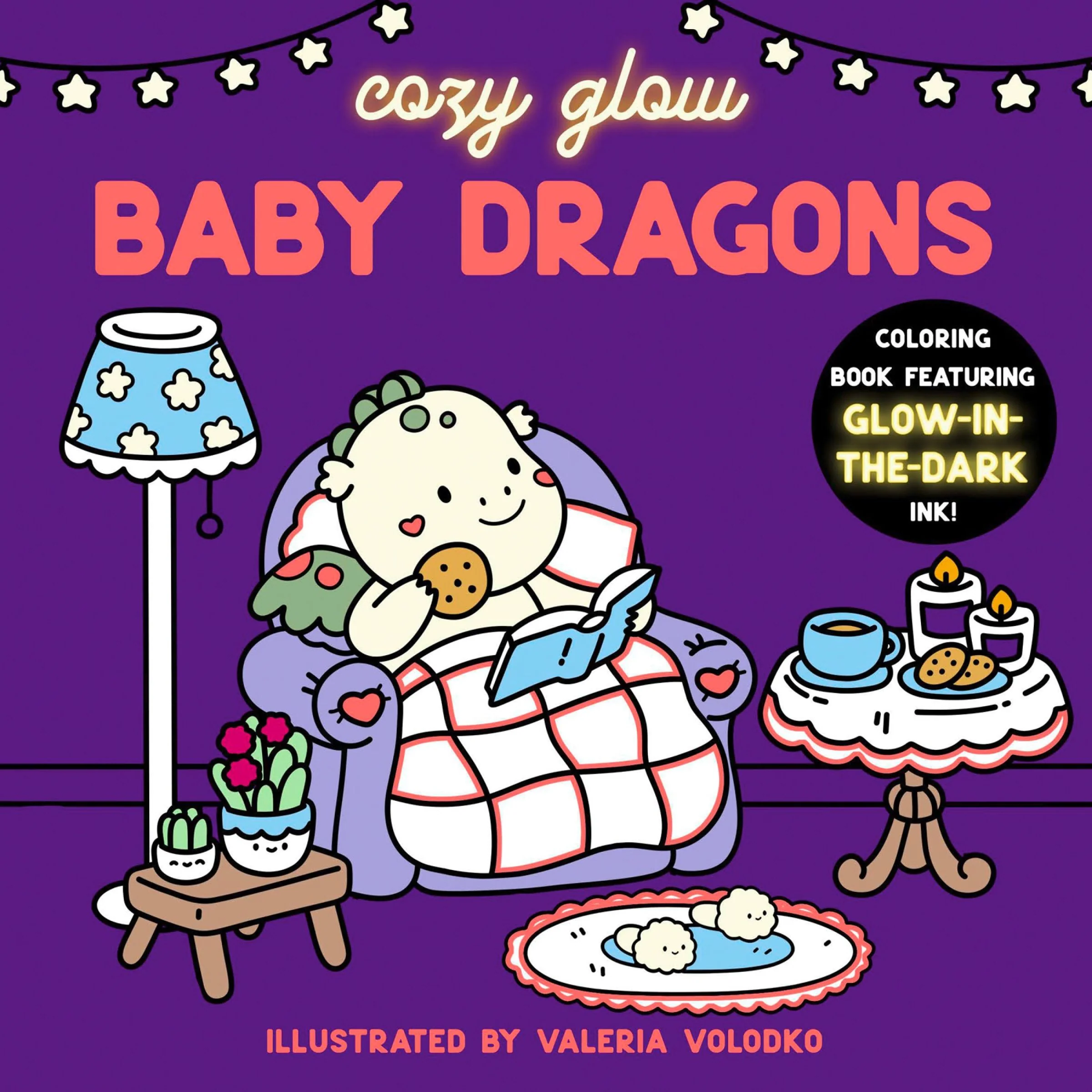 Baby Dragons: Cute and comfy glow-in-the-dark coloring book (Cozy Glow)