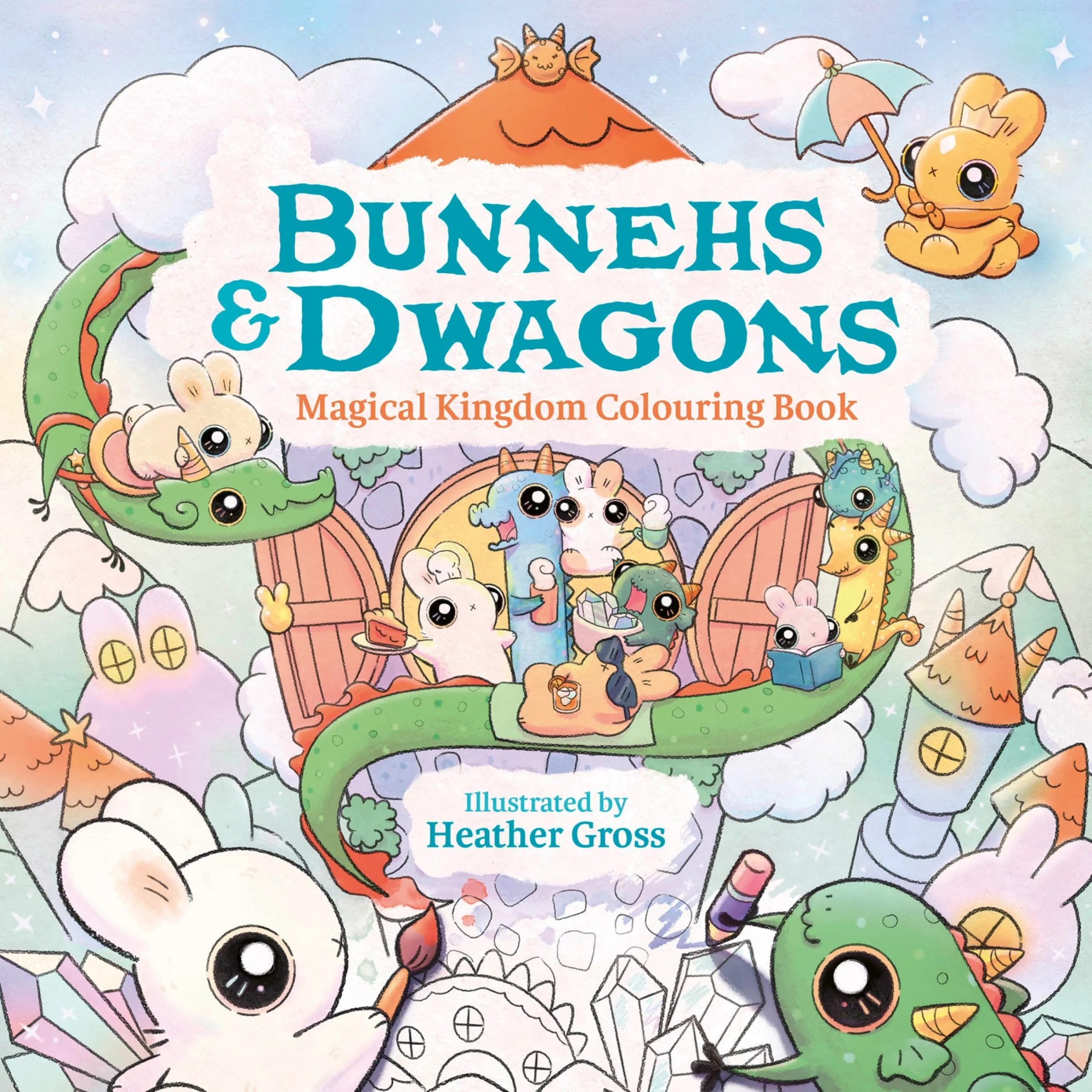 Bunnehs and Dwagons: Magical Kingdoms Cosy Colouring - Image 2
