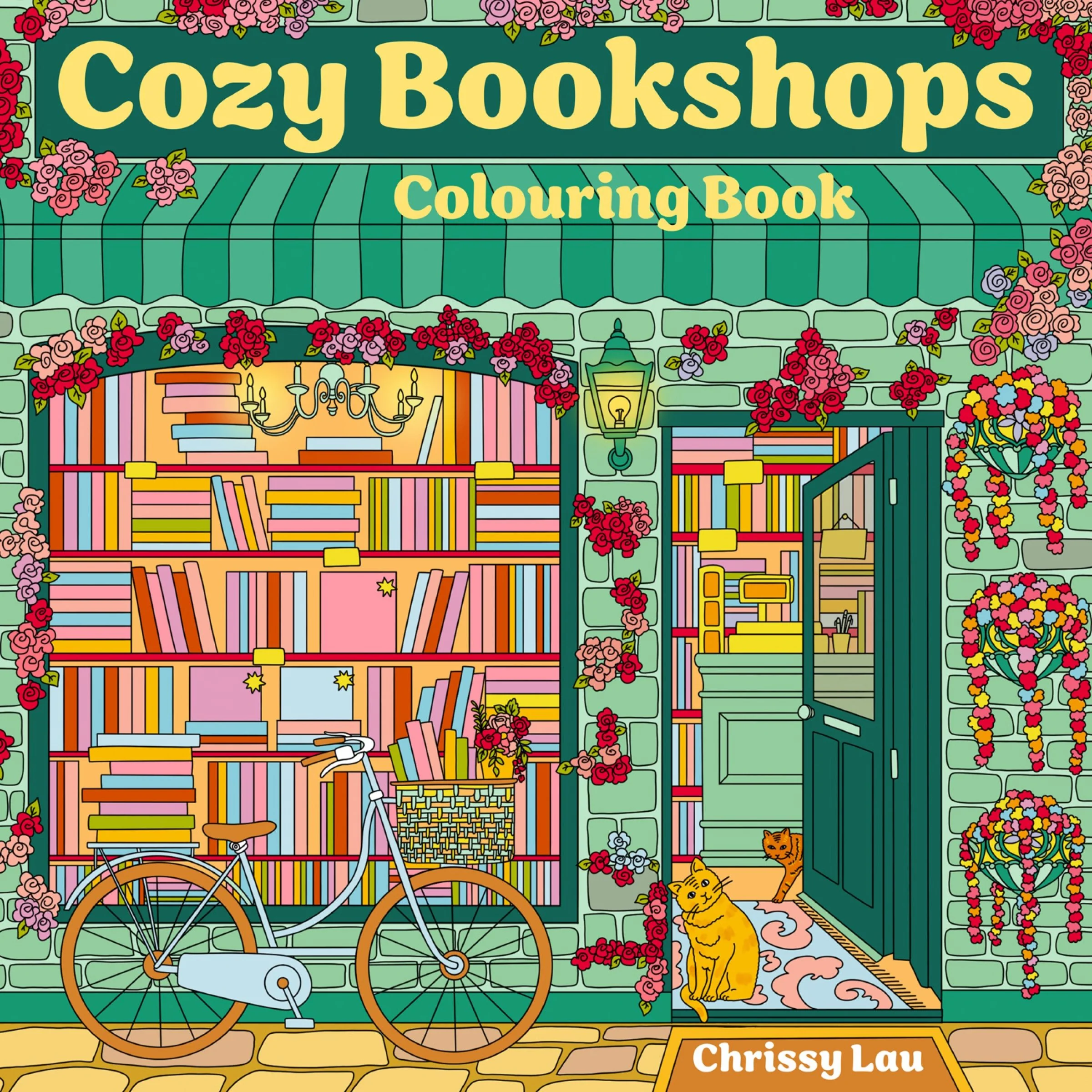 Cozy Bookshops: Colouring Book - Image 2