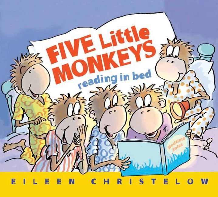 Five Little Monkeys Reading in Bed Board Book - Image 2