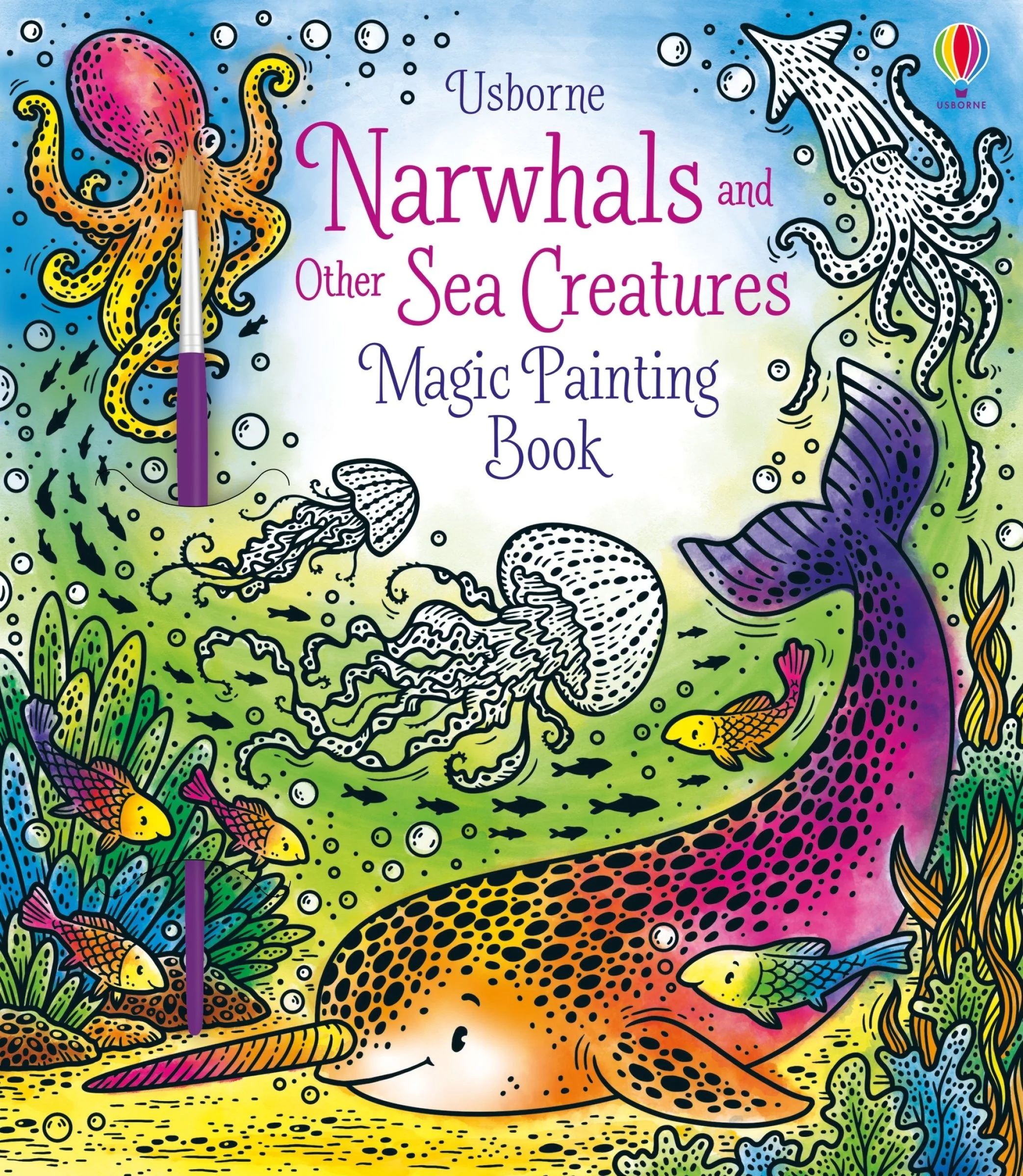 Narwhals and Other Sea Creatures Magic Painting Book - Image 2