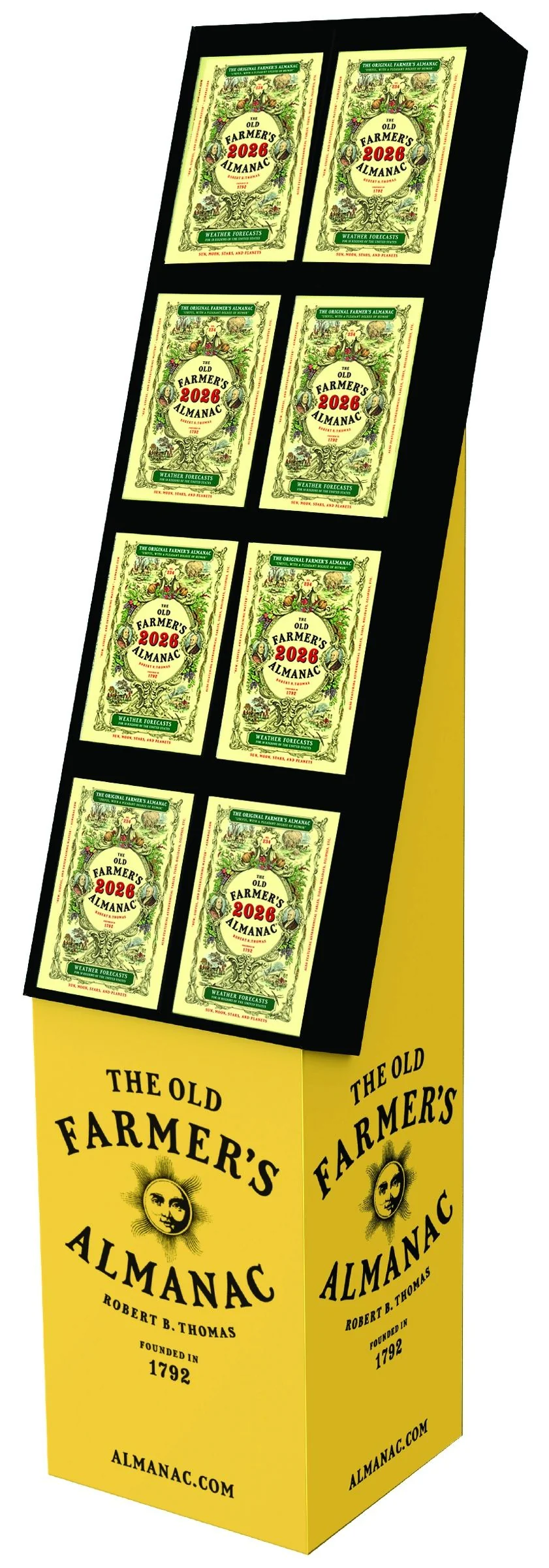 The 2026 Old Farmer's Almanac 32-copy floor display