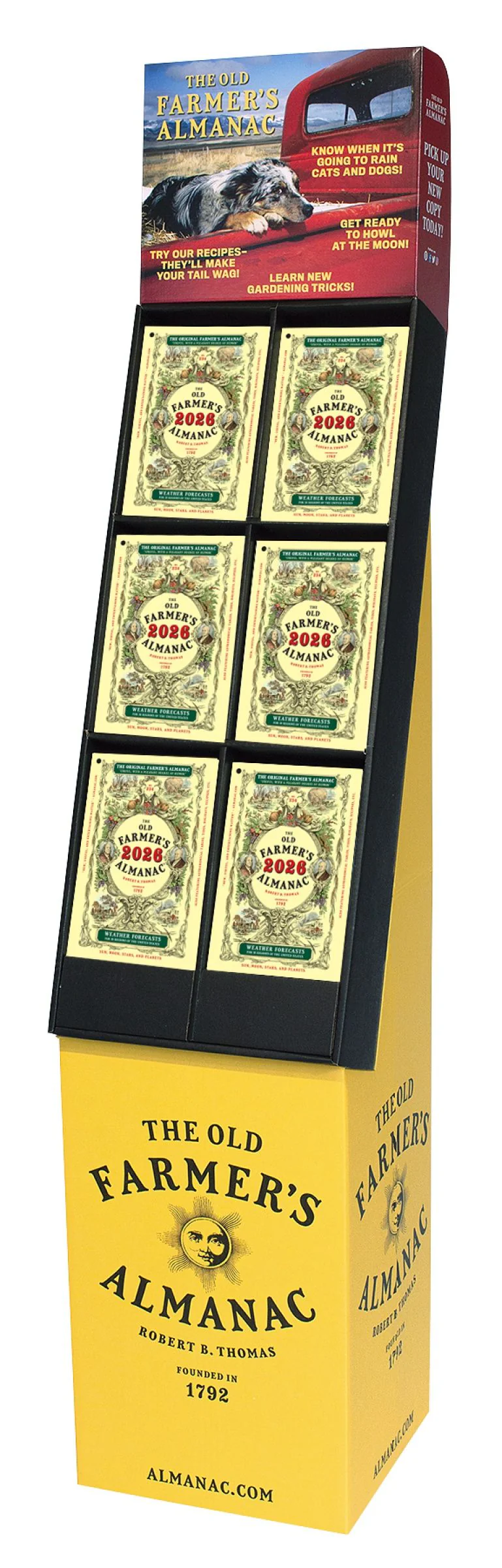 The 2026 Old Farmer's Almanac 48-copy floor display